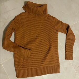 Ann Taylor Warm Brown Cowl Neck SweaterS